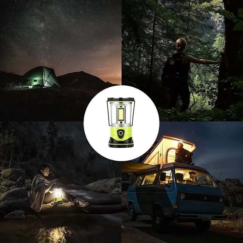 Ultra-Bright 2500 Lumens COB LED Camping Lantern with 4D Batteries Included