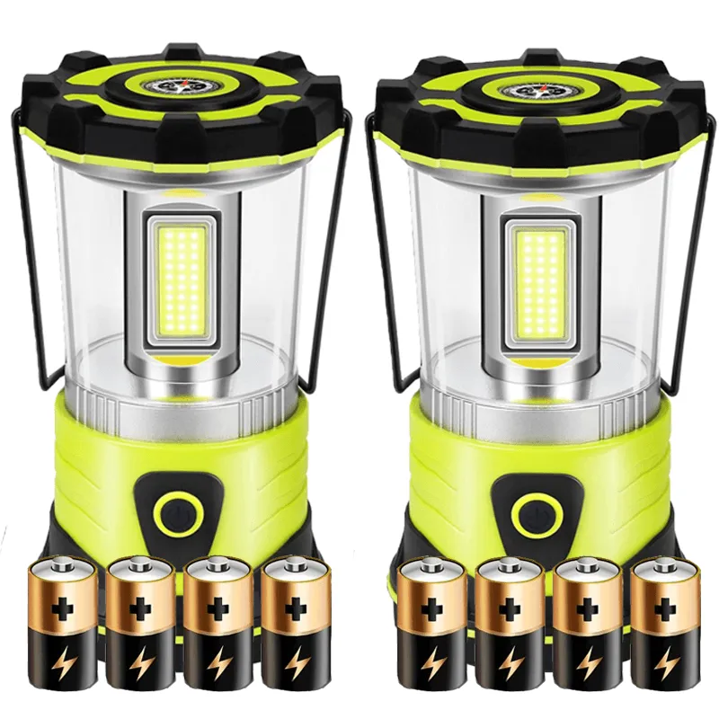 Ultra-Bright 2500 Lumens COB LED Camping Lantern with 4D Batteries Included