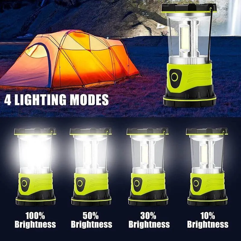 Ultra-Bright 2500 Lumens COB LED Camping Lantern with 4D Batteries Included