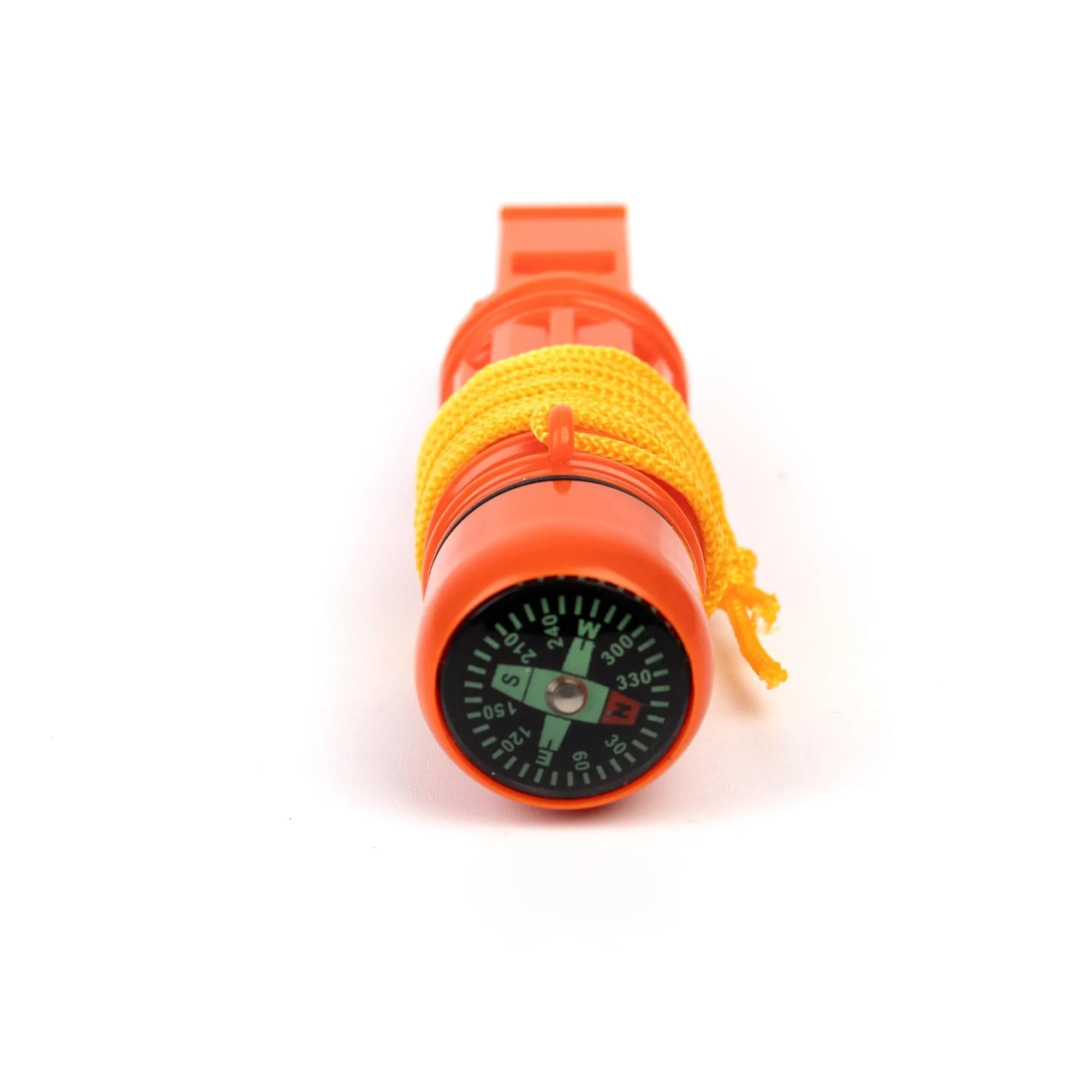 5-IN-1 Orange Survival Whistle with Lanyard