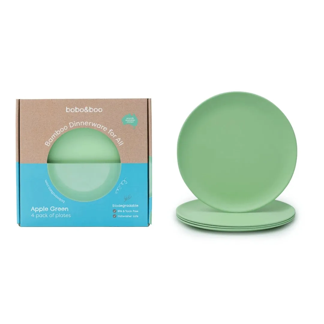 Bobo & Boo Bamboo 25cm Single Plate - Apple Green