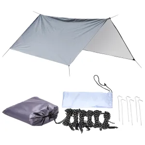 Camping Tarp - 118''Lx118''W - Outdoor Lightweight Tarpaulin Protection