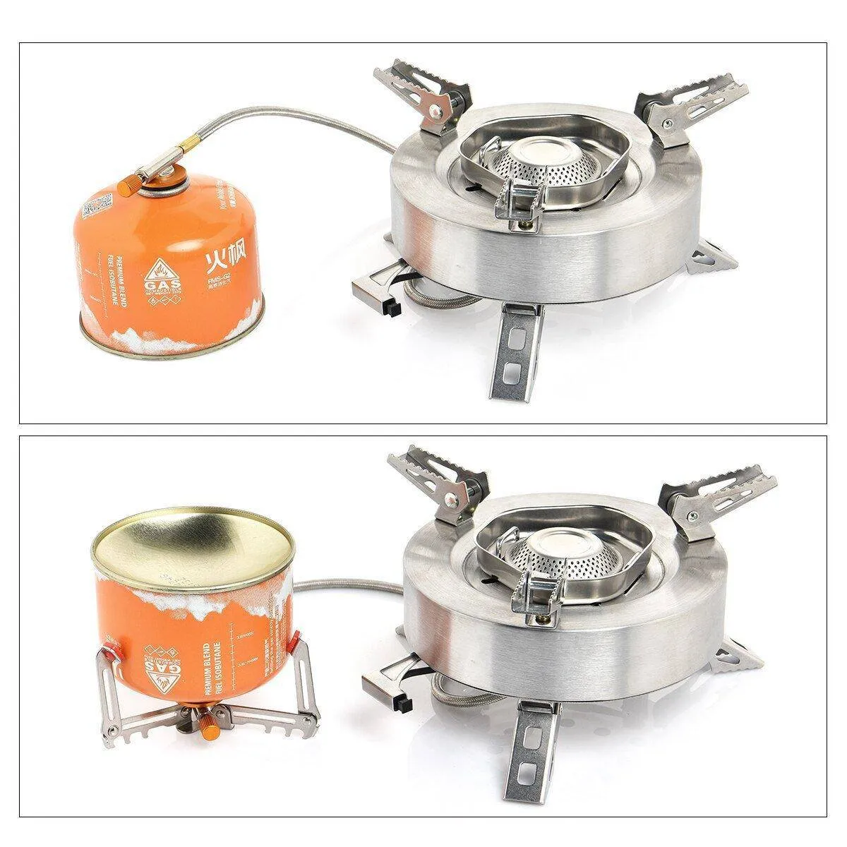 Camping Tourist Burner Gas Stove Outdoor Cookware Portable Furnace Picnic Barbecue Equipment Tourism Supplies Big Power