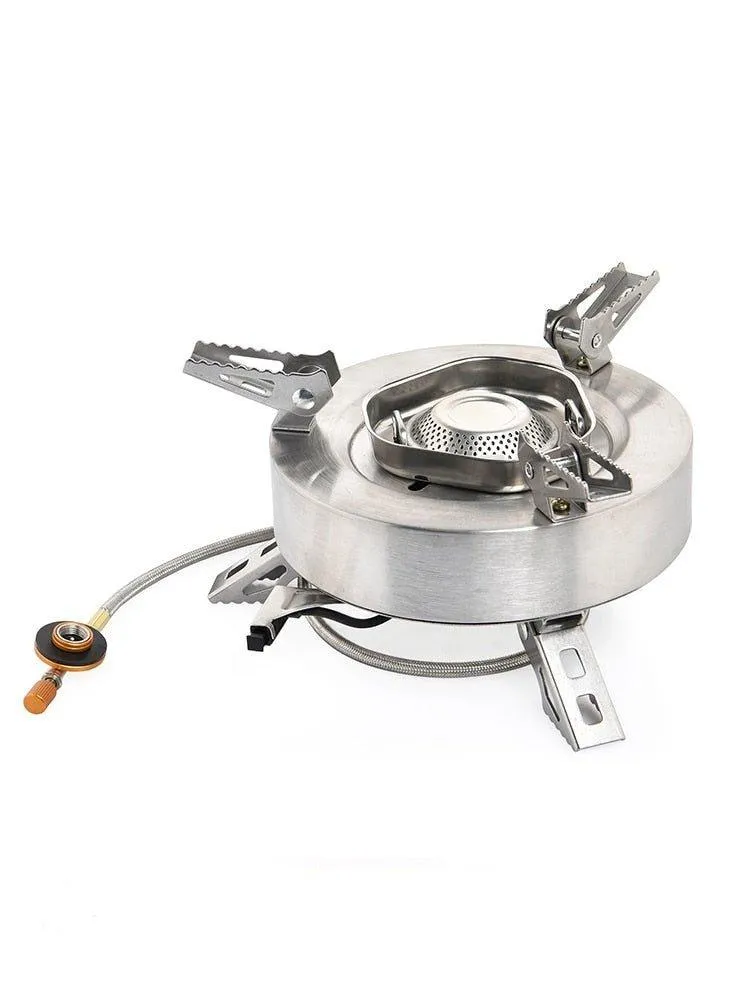 Camping Tourist Burner Gas Stove Outdoor Cookware Portable Furnace Picnic Barbecue Equipment Tourism Supplies Big Power