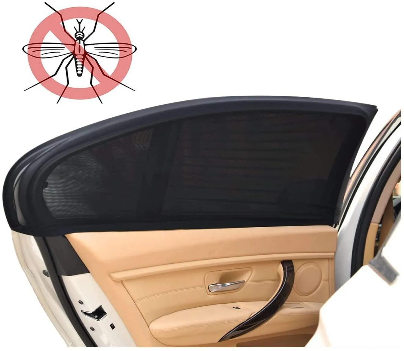 Car Window Sunshade, Universal Auto Rear Window Sunshades(2 Pack)