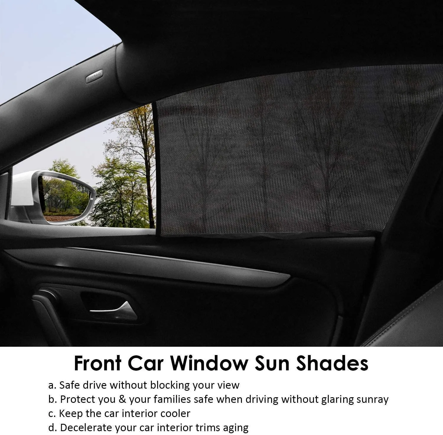 Car Window Sunshade, Universal Auto Rear Window Sunshades(2 Pack)