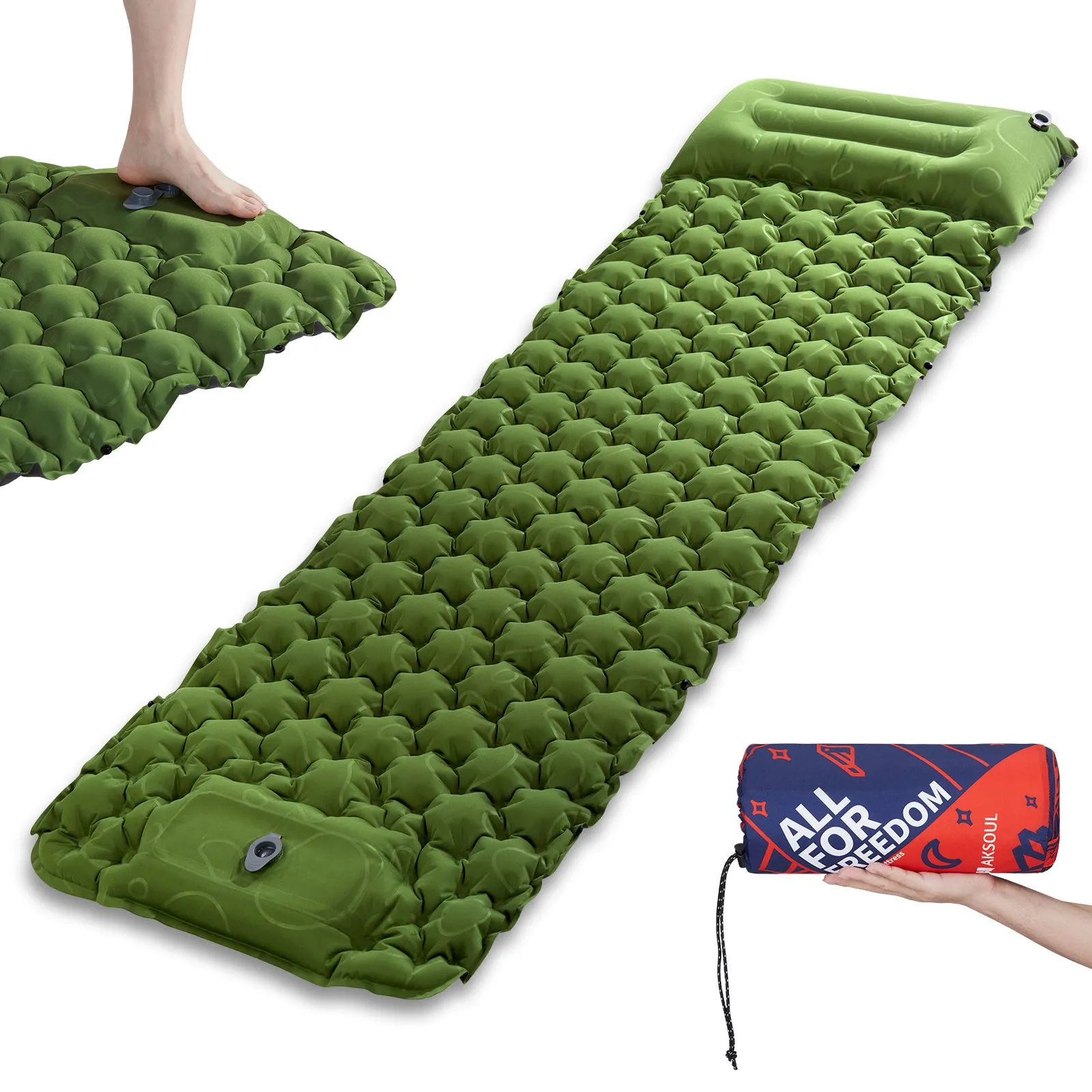 Comfort Self-Inflating Sleeping Pad with Pillow