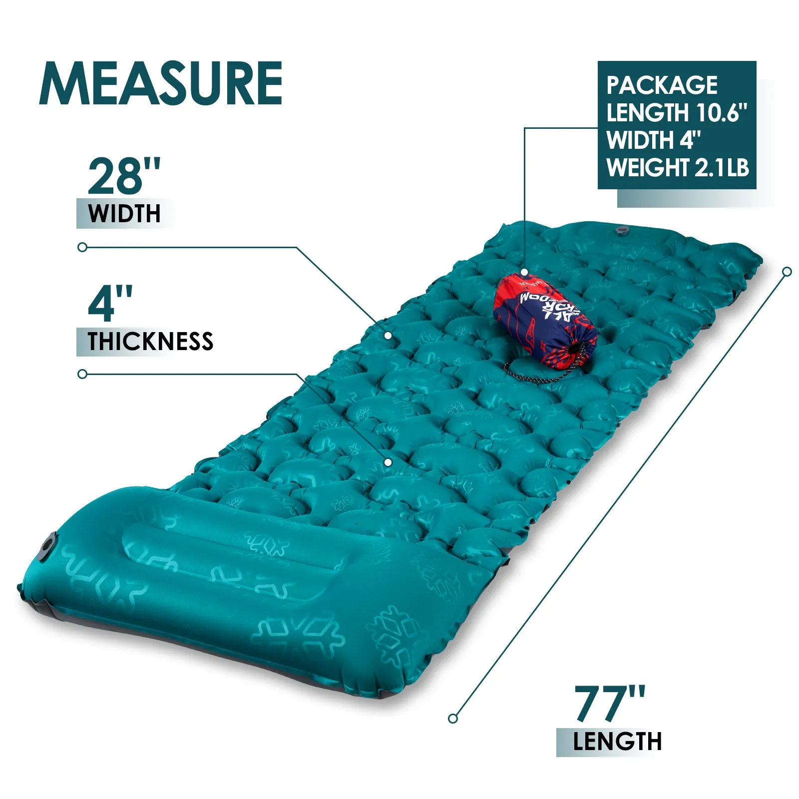 Comfort Self-Inflating Sleeping Pad with Pillow