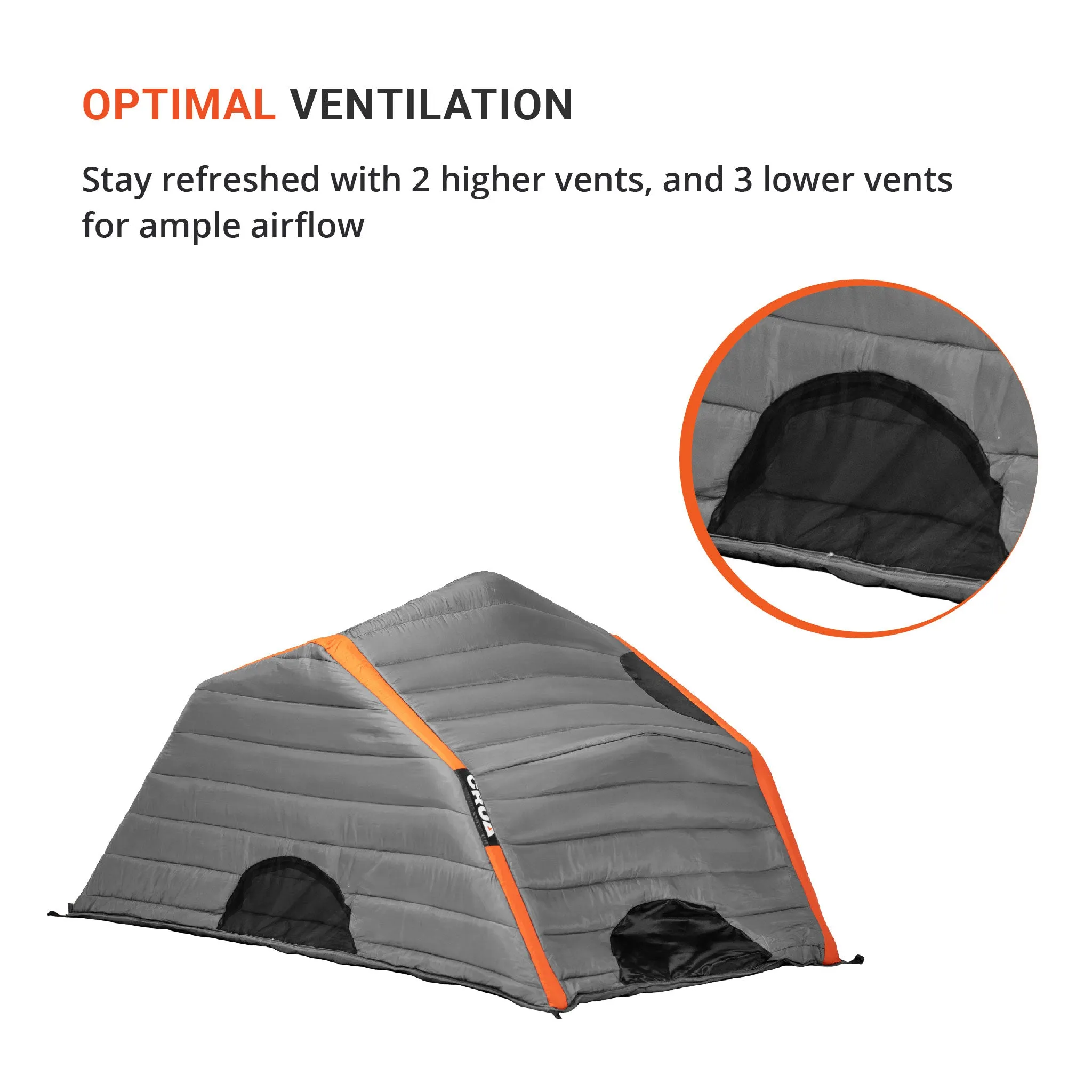 CULLA HAUL MAXX | 3 PERSON INSULATED INNER TENT WITH TEMPERATURE REGULATING, NOISE DAMPENING AND LIGHT BLOCKING FEATURES