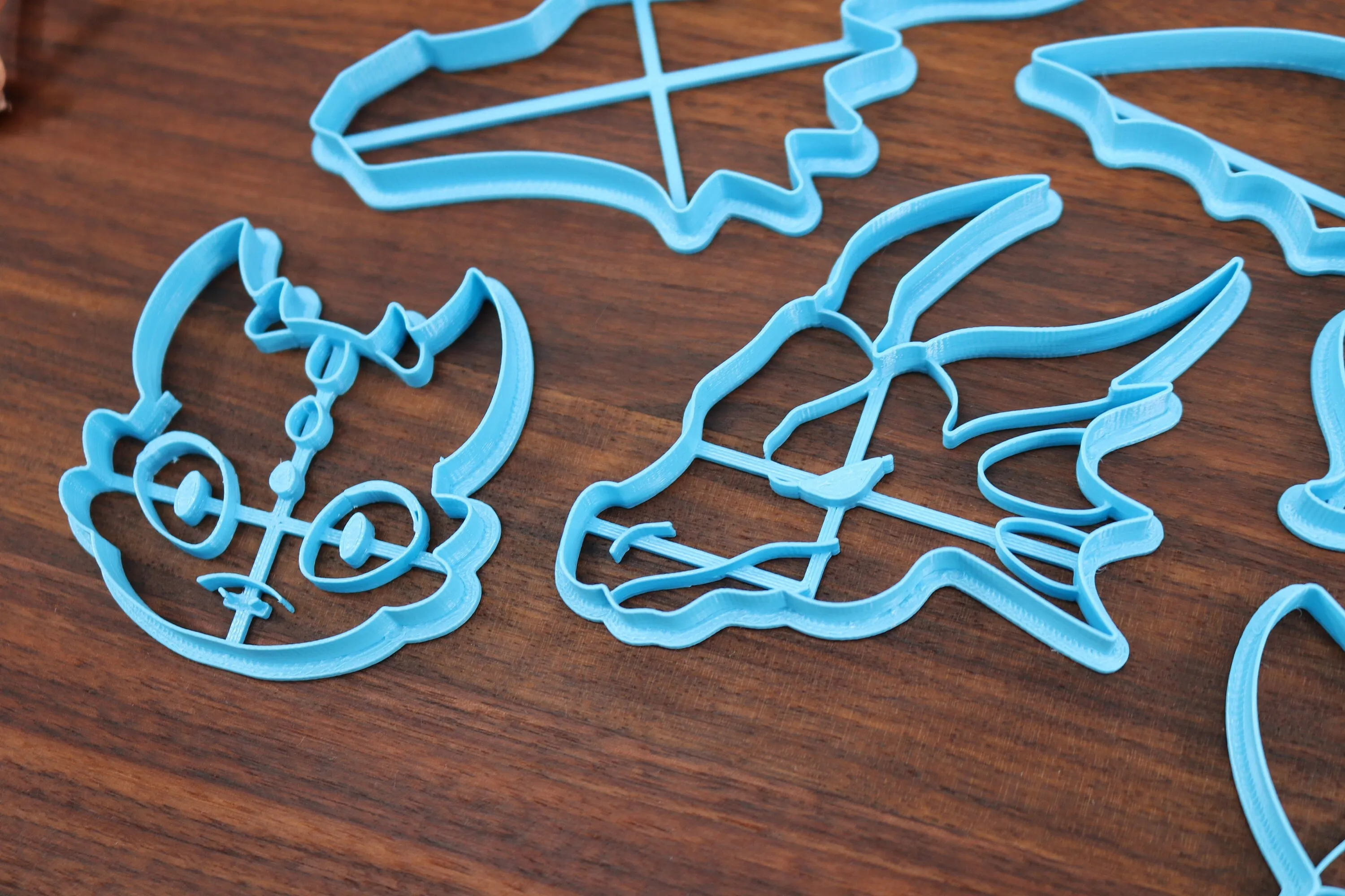 Cute Dragon Cookie Cutters - Dragon Outline, Flying Dragon, Cute Dragon Face