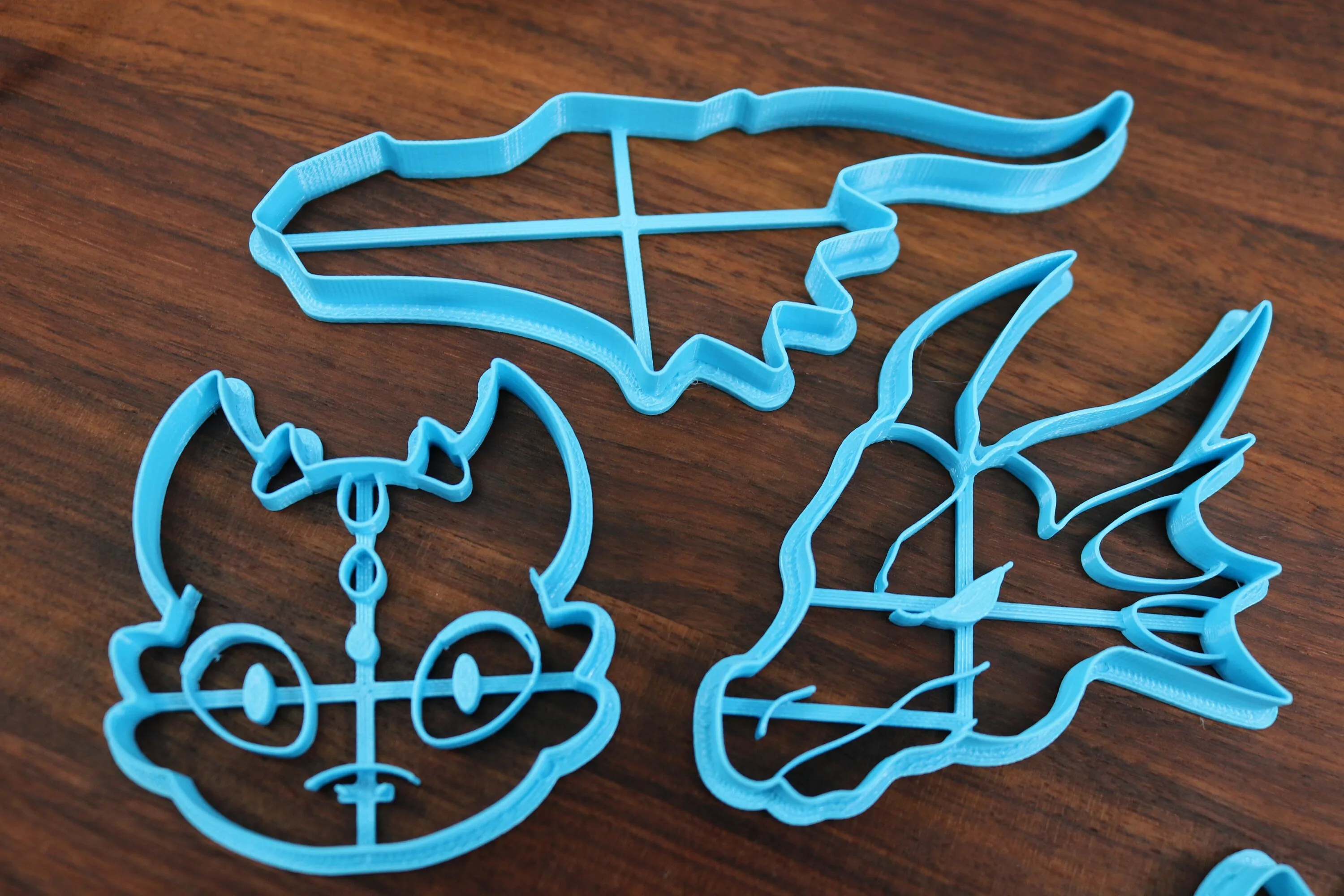 Cute Dragon Cookie Cutters - Dragon Outline, Flying Dragon, Cute Dragon Face