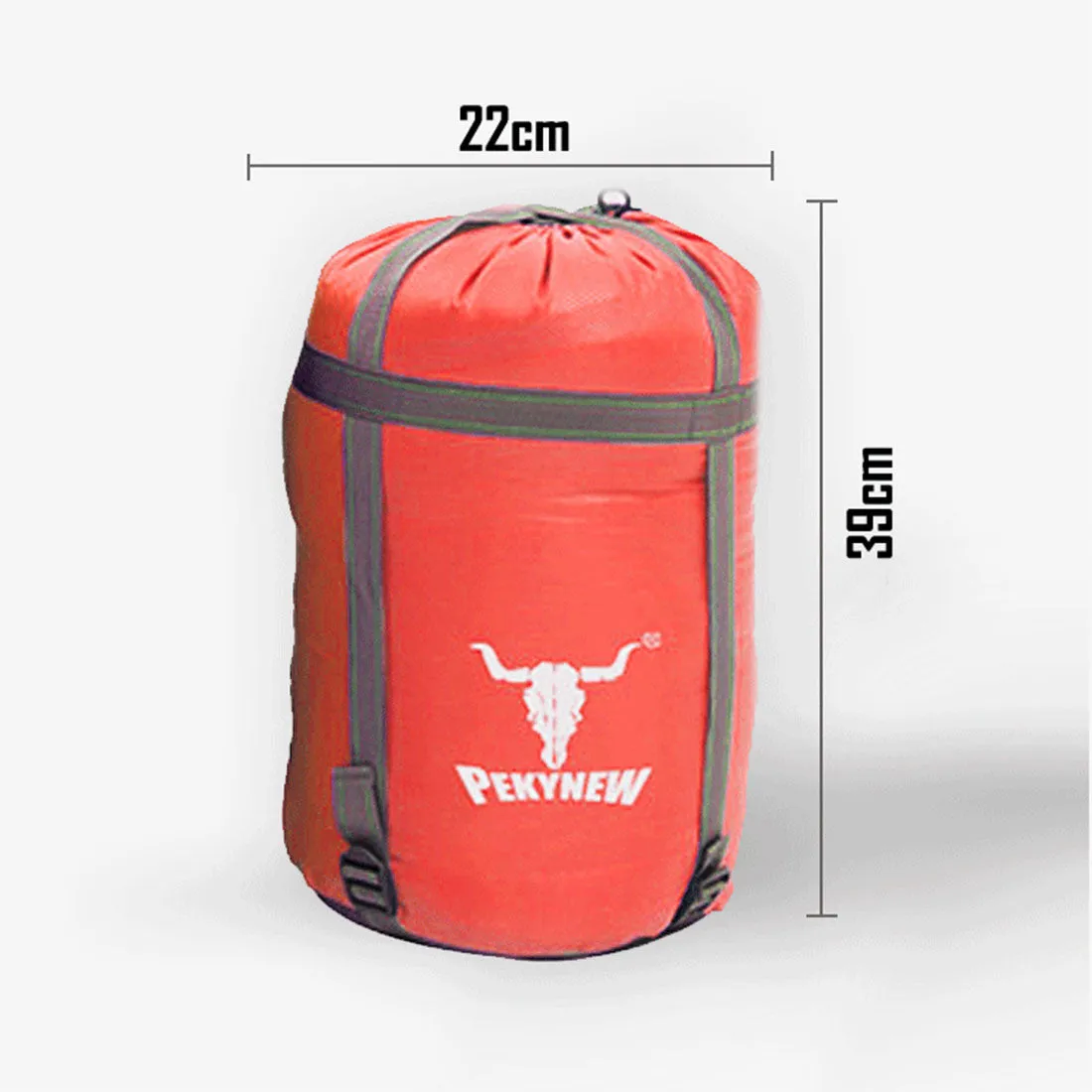 Double Camping Envelope Twin Sleeping Bag Thermal Tent Hiking Winter -10° C - red