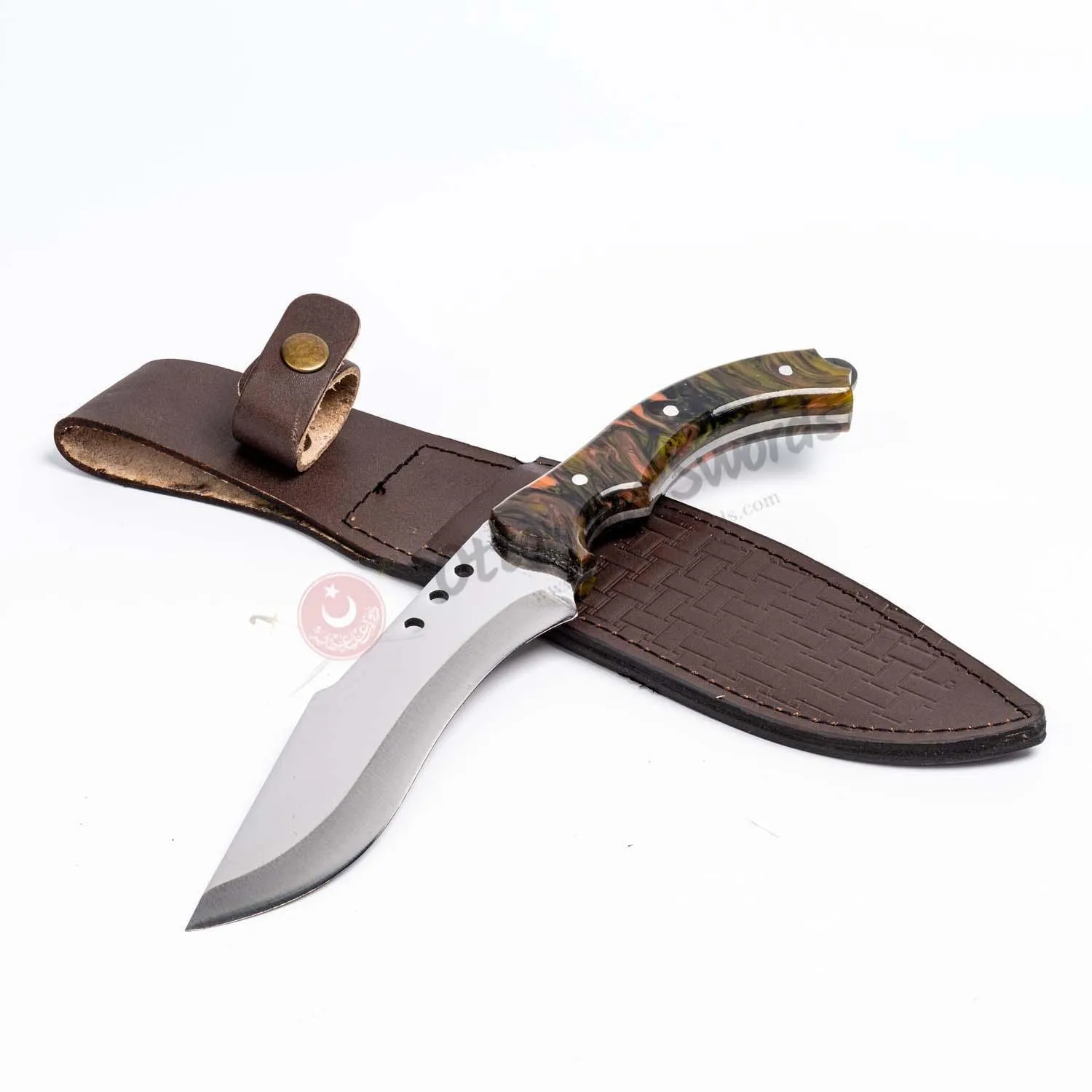 Fixed Blade Epoxy Handle Hunting Knife Mixed