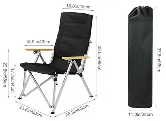 Foldable Aluminium Camping/Beach Chair