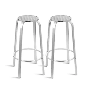 Gardeon 2-Piece Outdoor Bar Patio Stools Aluminum