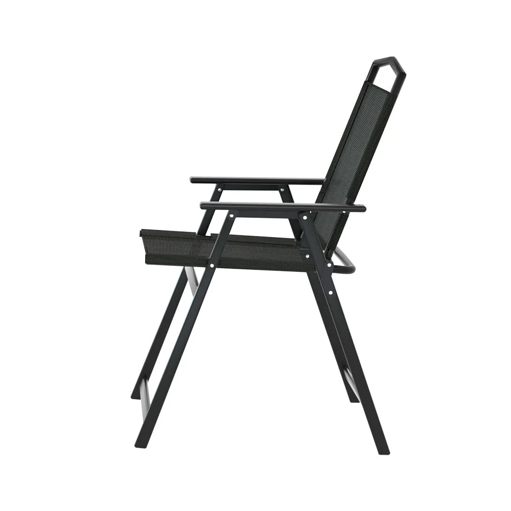 Gardeon Outdoor Chairs Portable Folding Camping Chair Steel Patio Furniture