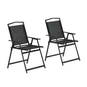 Gardeon Outdoor Chairs Portable Folding Camping Chair Steel Patio Furniture