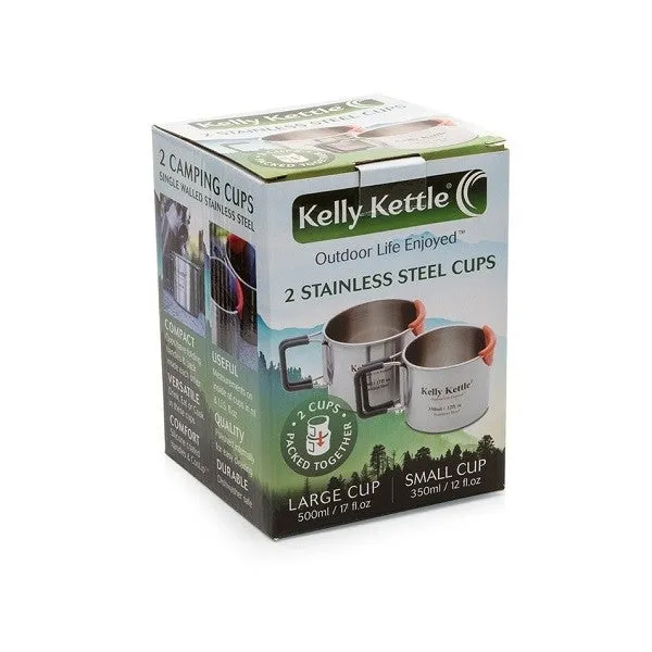 Kelly Kettle Camping Cups (Stainless Steel)