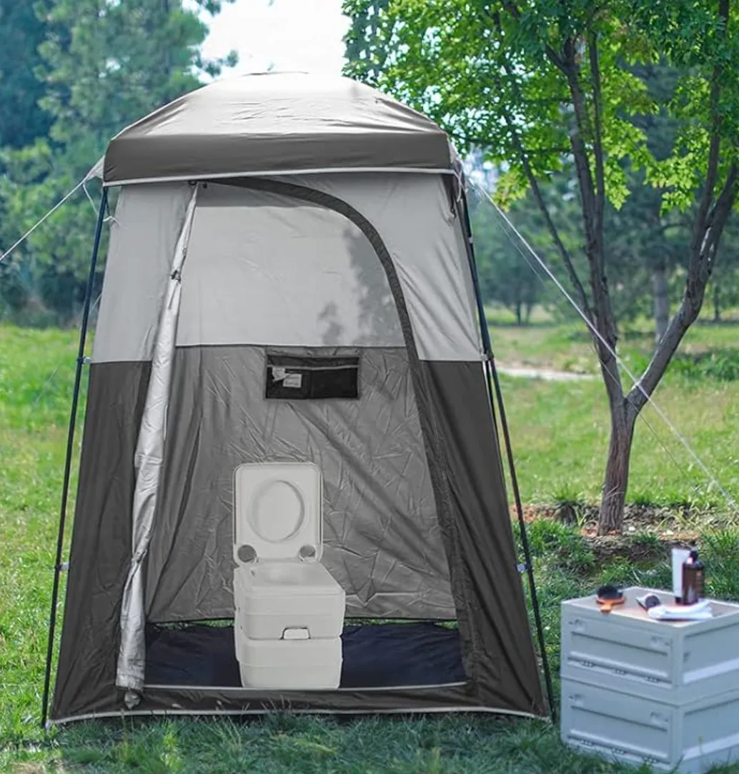 KingCamp Single Room Shower Tent with Solar Shower Set