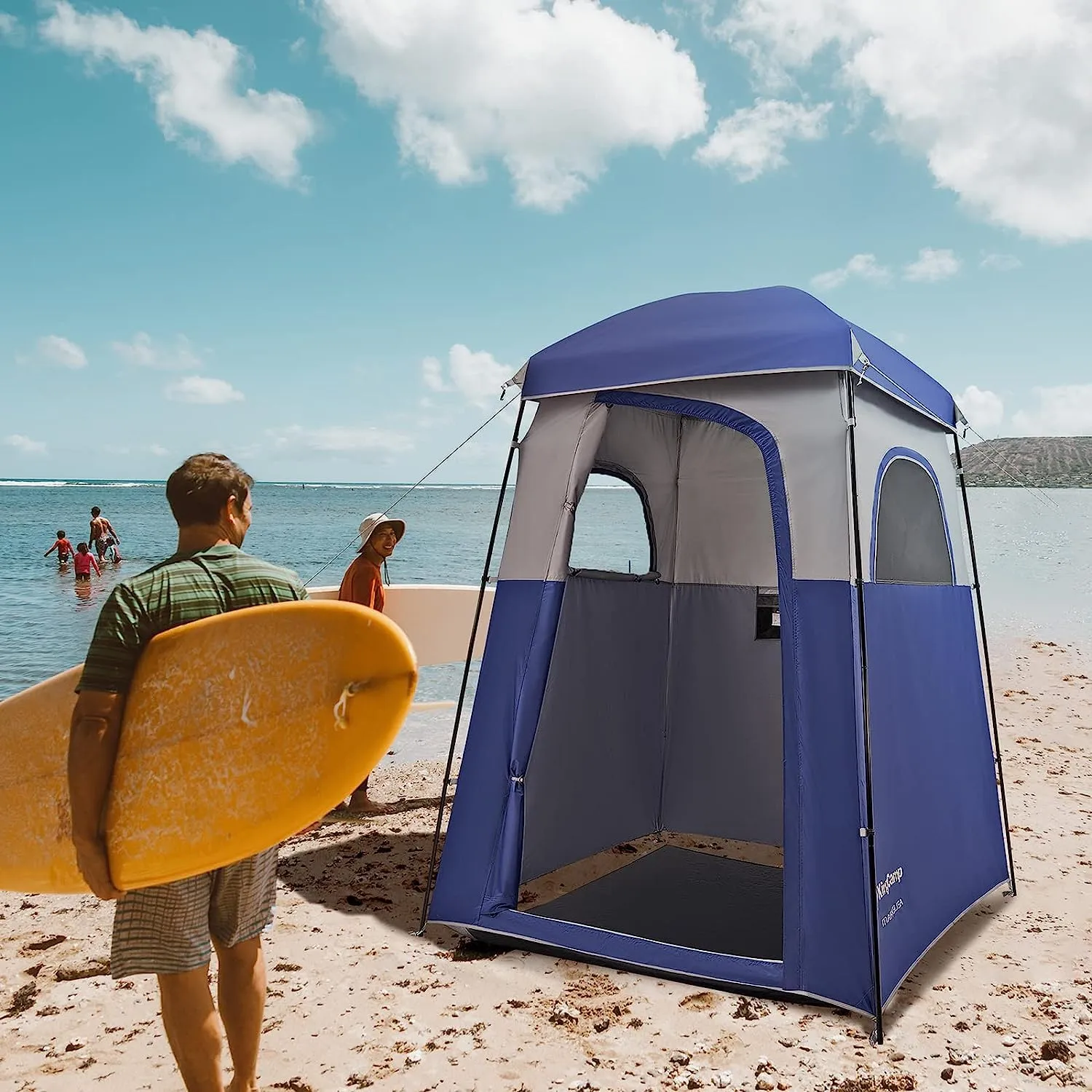 KingCamp Single Room Shower Tent with Solar Shower Set