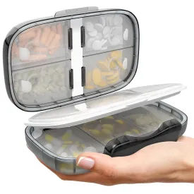 Medicine Pill Organizer for Travel Airtight Pill Box Large Vitamin Organizer