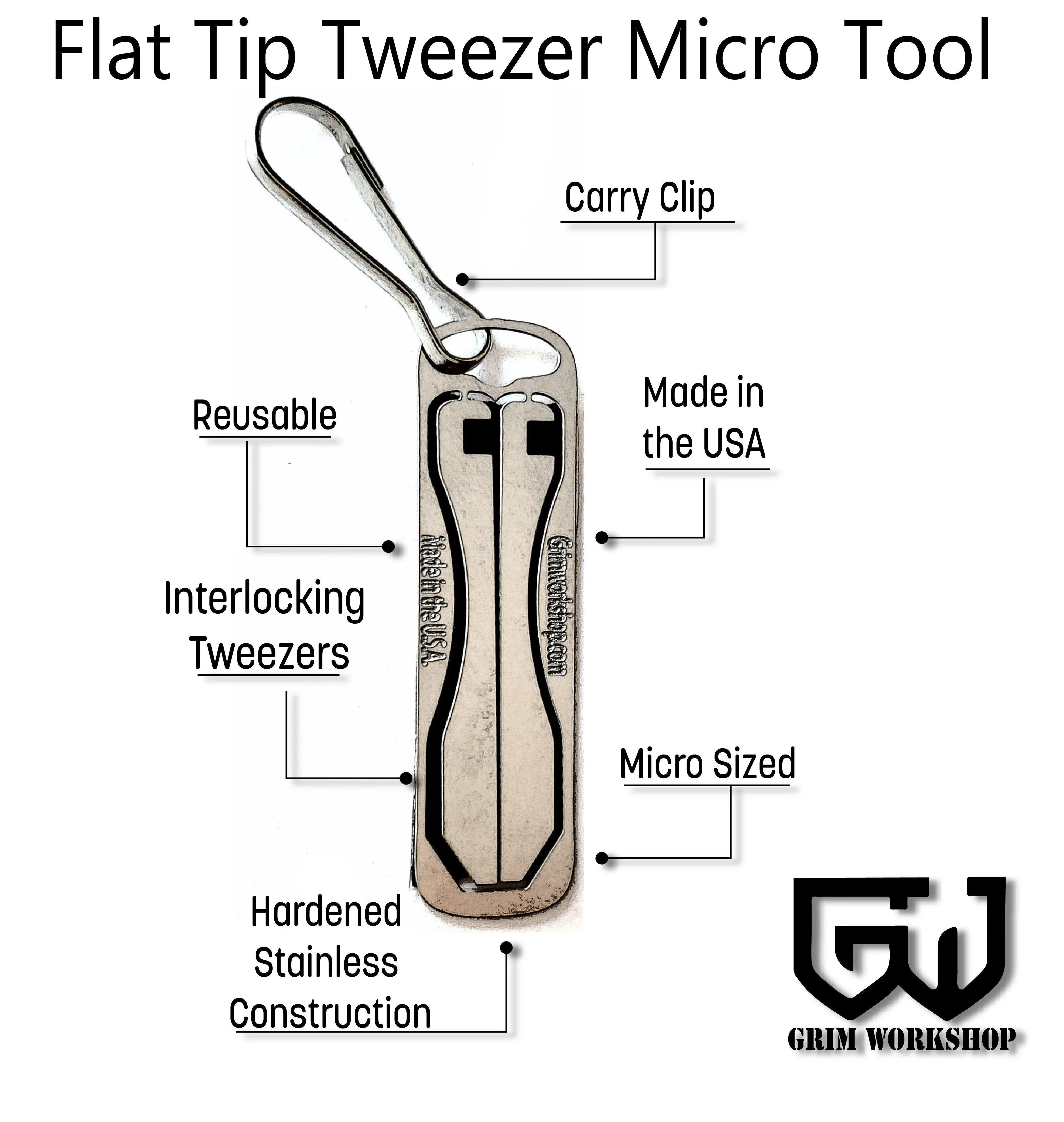 Micro Tweezer Tool Flat Tip