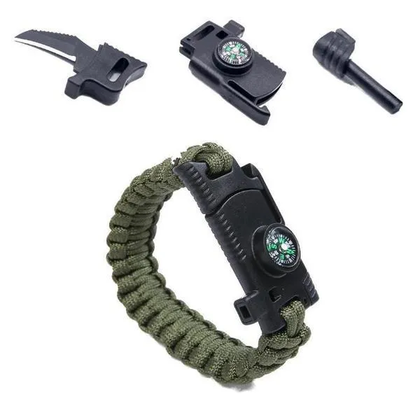 Military Outdoor Paracord Survival Bracelet