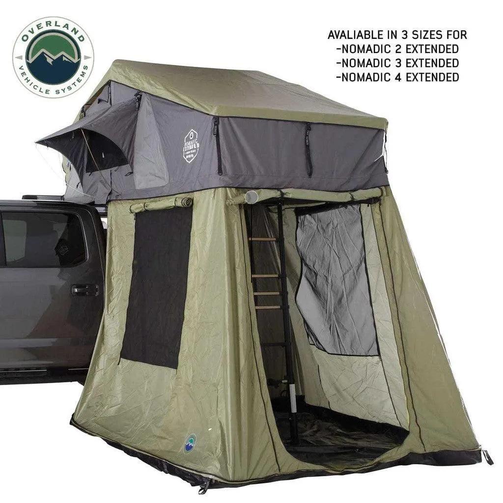 Nomadic 3 Roof Top Tent Annex Green Base With Black Floor & Travel Cover