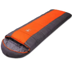 Outdoor Camping Envelope Sleeping Bag Thermal Tent Hiking Winter Single -15°C - orange