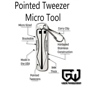 Pointed Tweezer Micro Tool: Tweezer Tool Keychain