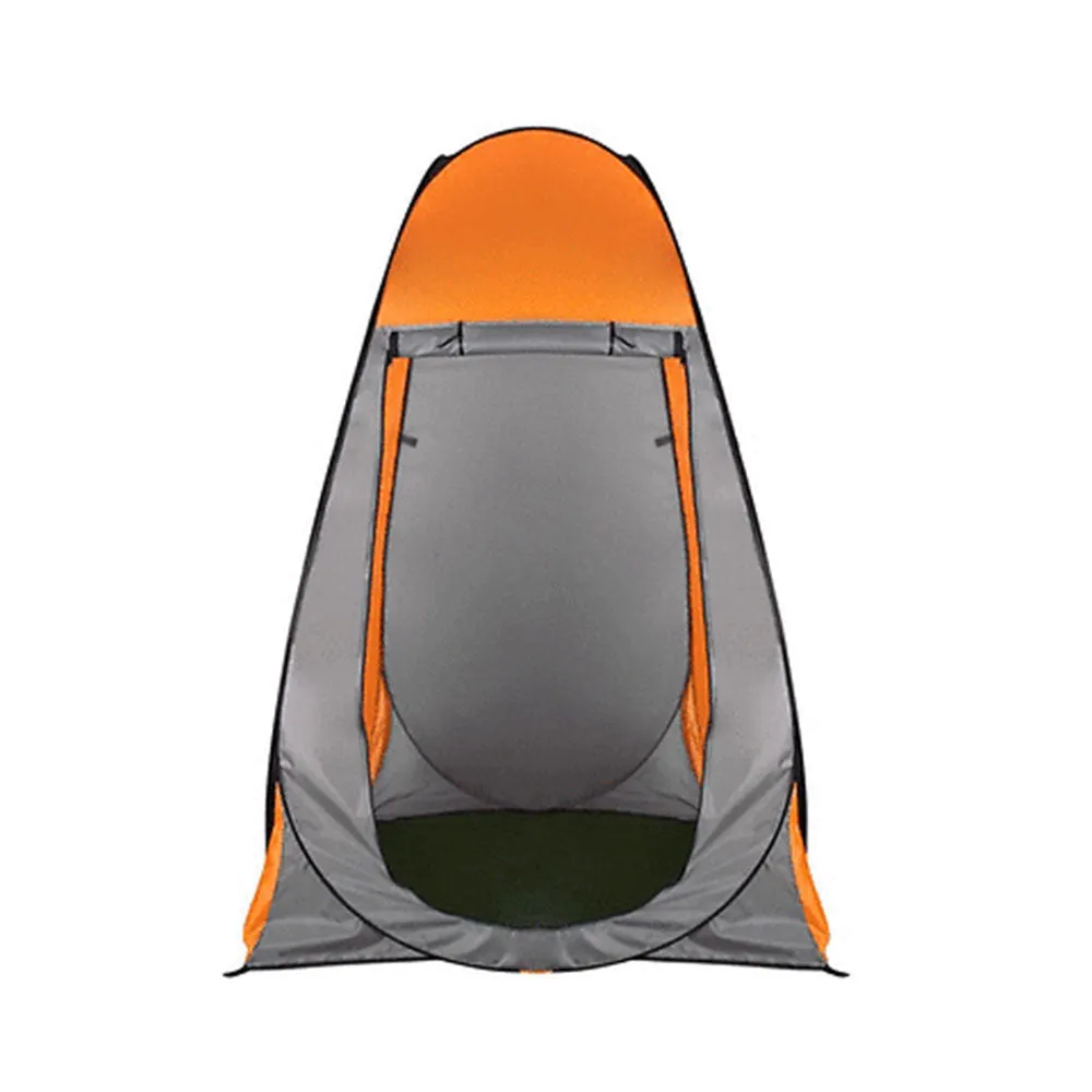 Pop Up Portable Privacy Shower room Tent &20L Outdoor Camping Water Bag Camp Set - orange