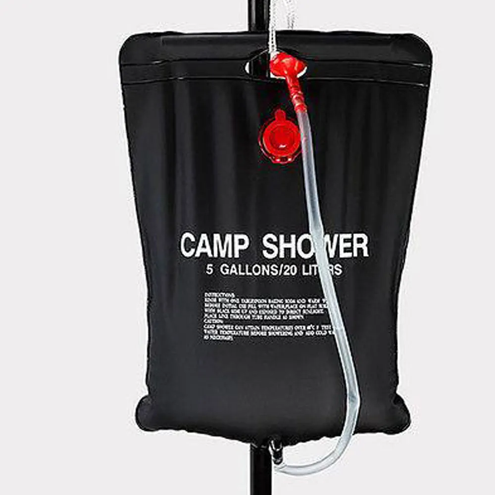 Pop Up Portable Privacy Shower room Tent &20L Outdoor Camping Water Bag Camp Set - orange