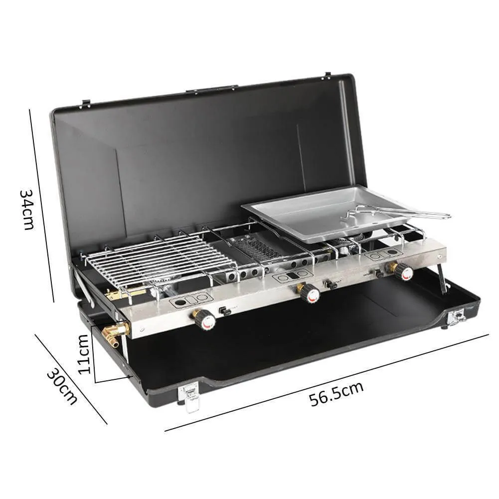 Portable 2 Burner Stove Grill