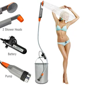 Portable Camping Shower Pump with USB Rechargeable Battery Bidet