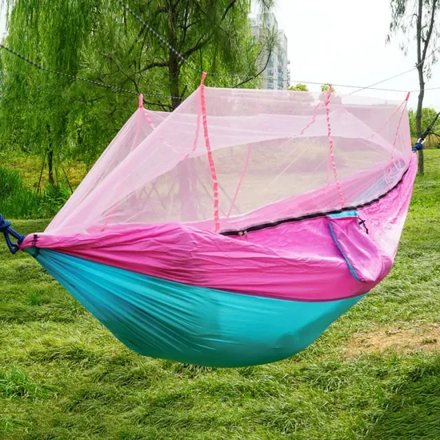 Portable Outdoor Camping Hammock with Mosquito Net