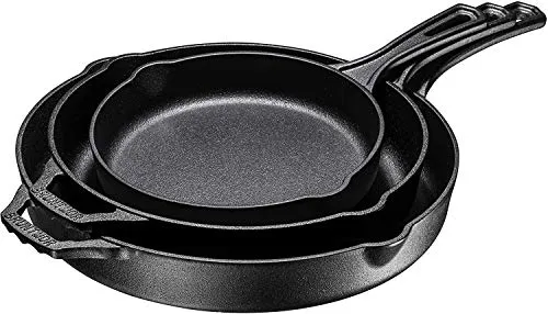 Pre Seasoned Cast Iron 6 Piece Bundle Gift Set, Double Dutch, 8   10   12 Set