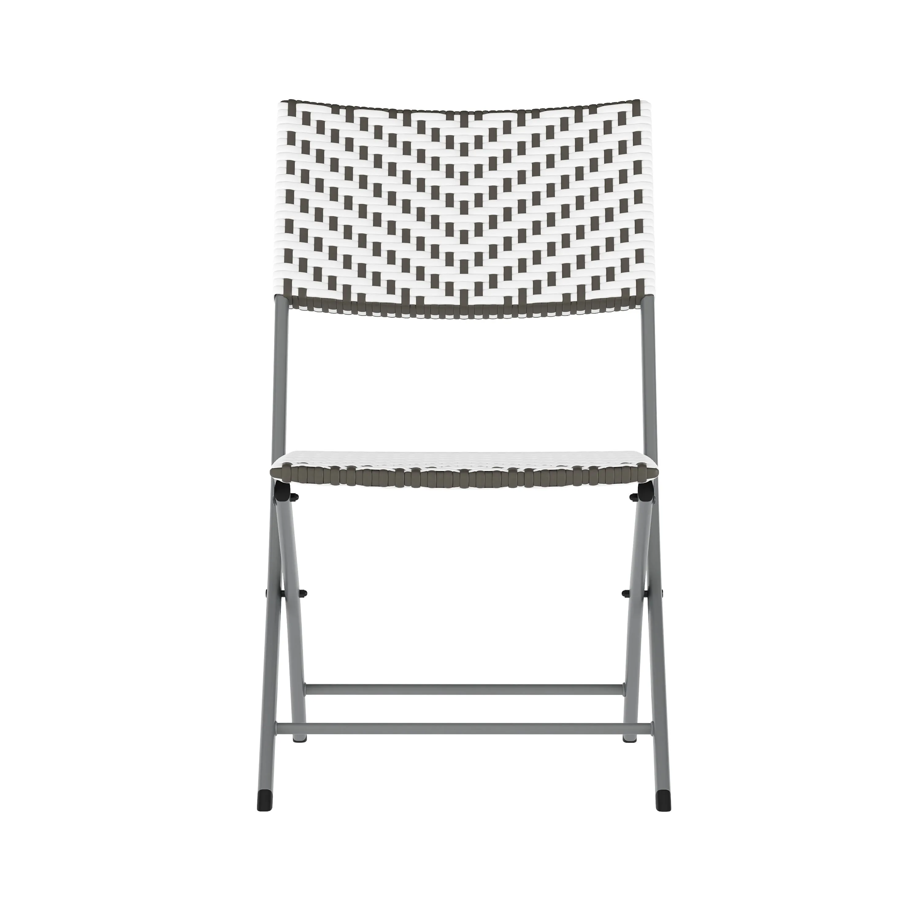 Rouen Three Piece Folding Bistro Set in PE Rattan with Metal Frames for Indoor and Outdoor Use