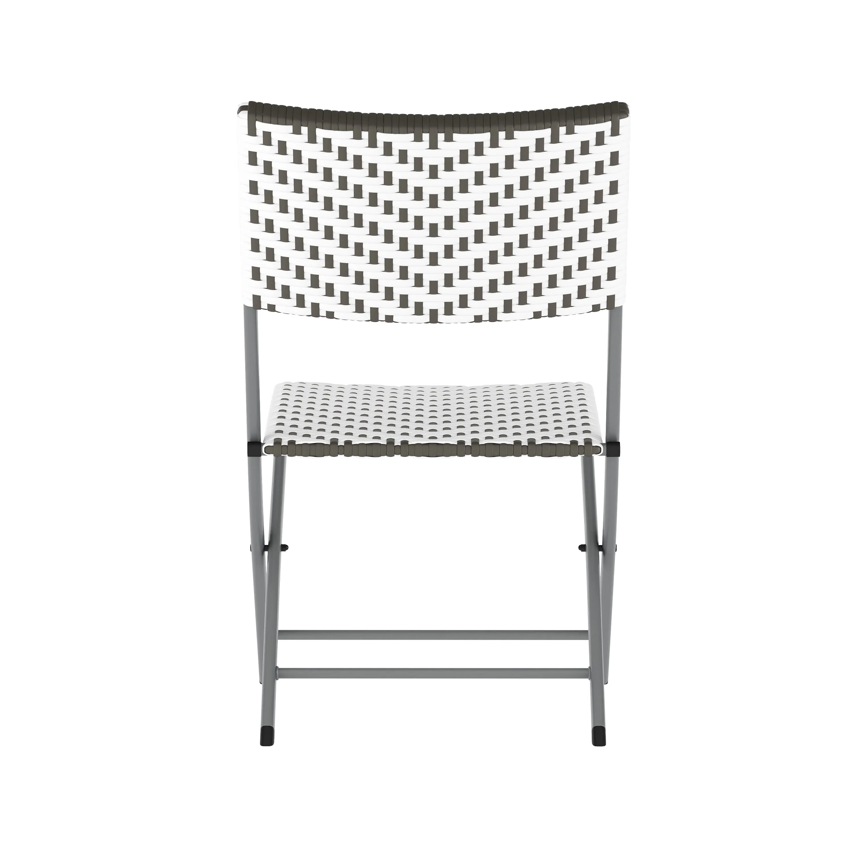 Rouen Three Piece Folding Bistro Set in PE Rattan with Metal Frames for Indoor and Outdoor Use