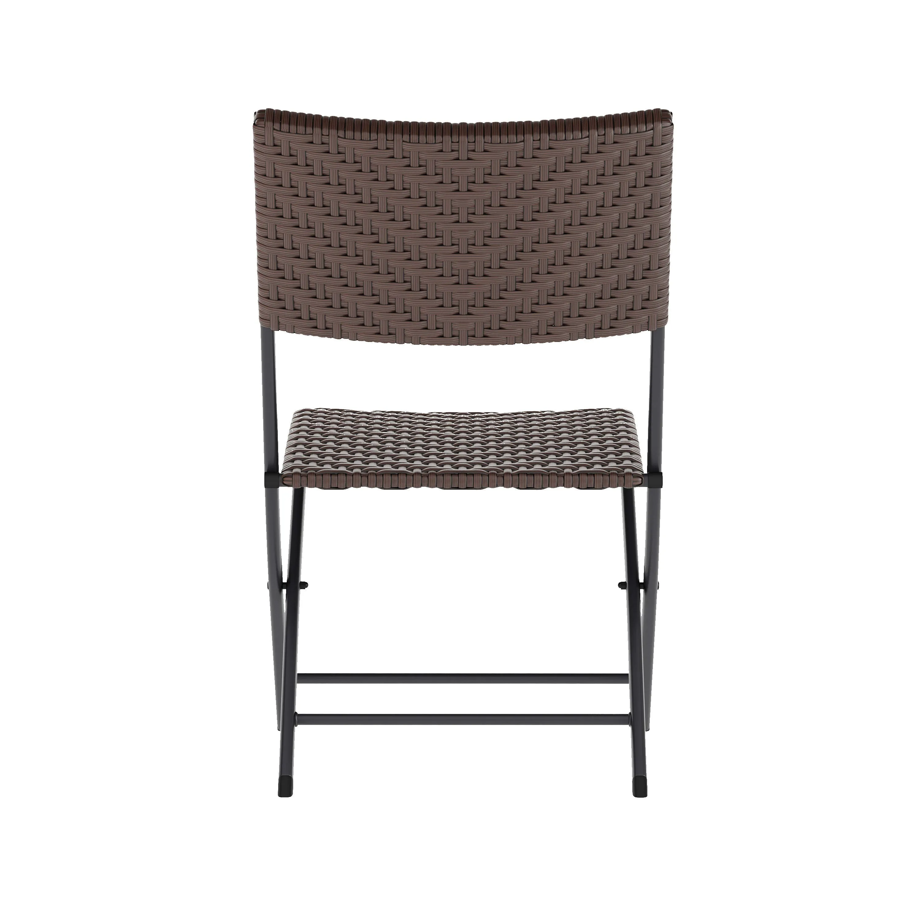 Rouen Three Piece Folding Bistro Set in PE Rattan with Metal Frames for Indoor and Outdoor Use