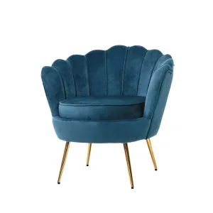 Single Accent Armchair Lounge Chair in Navy Colour