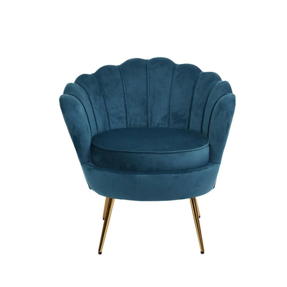 Single Accent Armchair Lounge Chair in Navy Colour