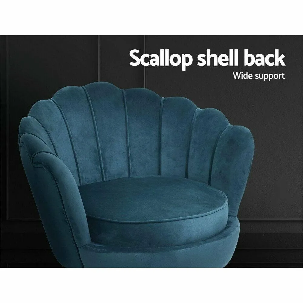 Single Accent Armchair Lounge Chair in Navy Colour