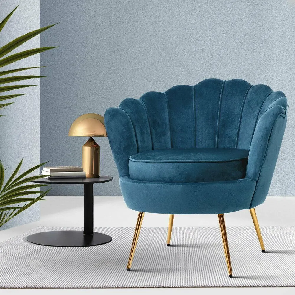 Single Accent Armchair Lounge Chair in Navy Colour