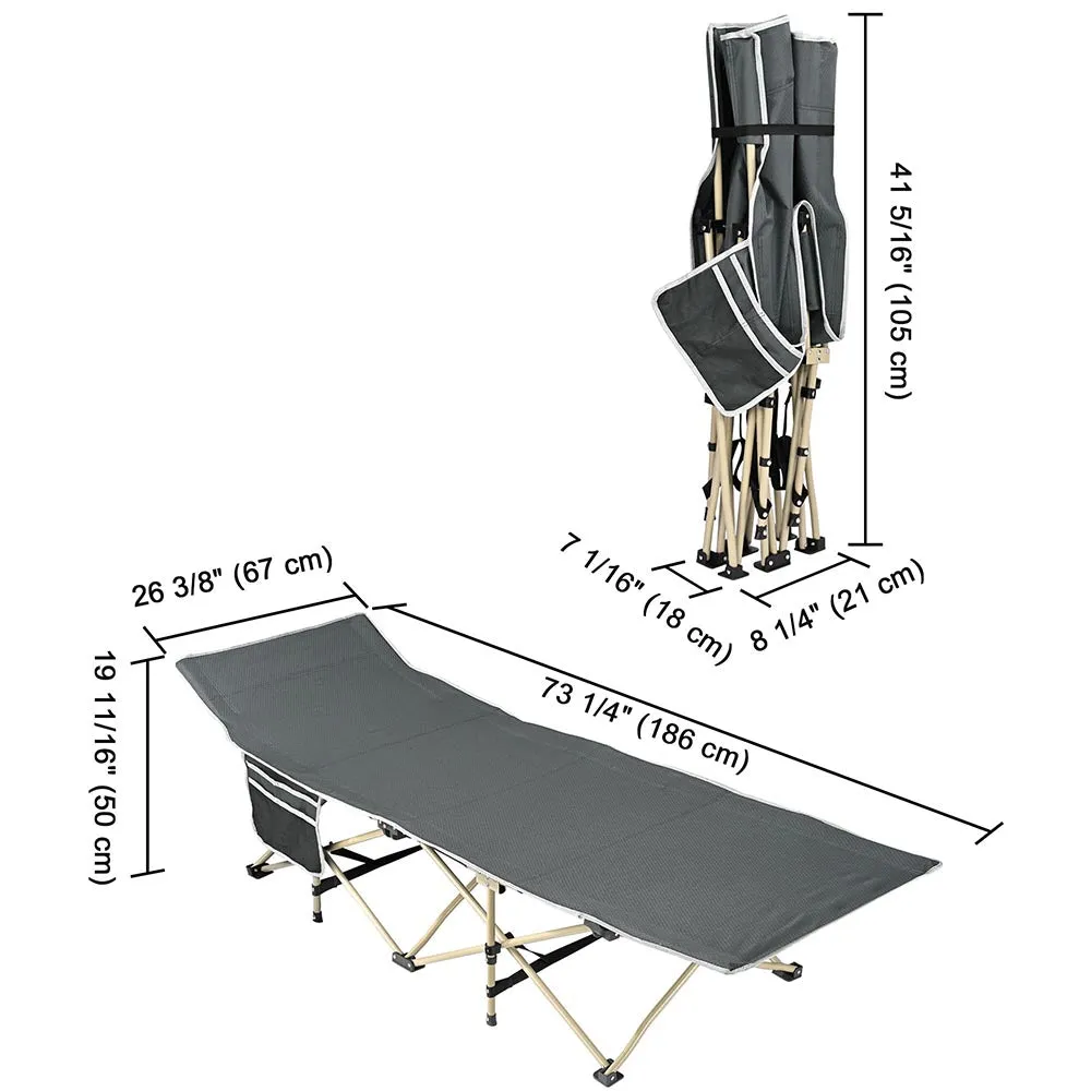 TheLAShop Folding Cot with Carry Bag Hiking Camping Bed