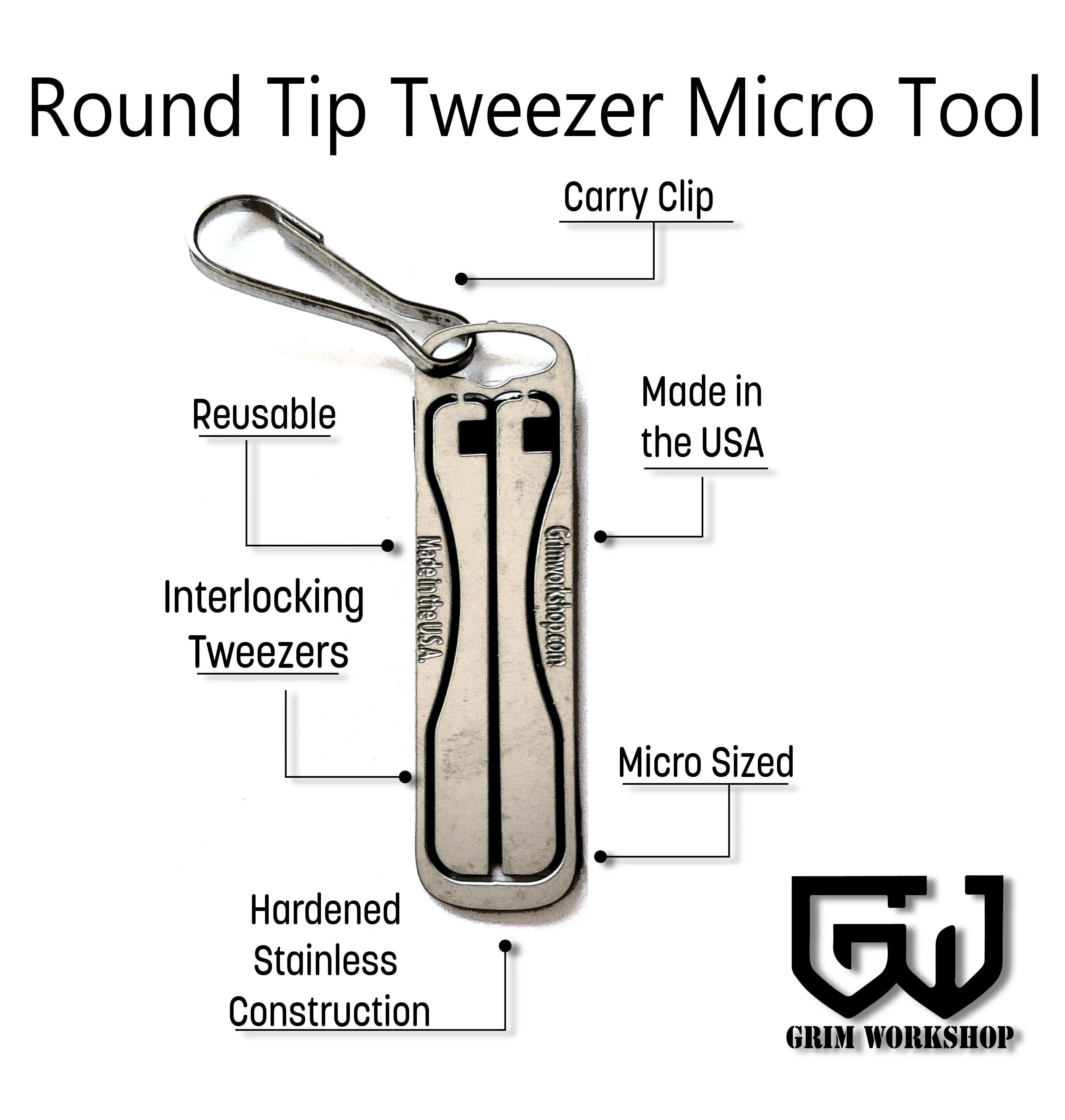 Tweezer Micro Tool Rounded Tip