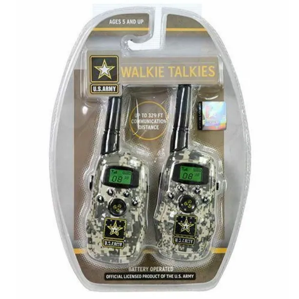 USA Army Kids Walkie Talkies Toy - Key Lock, Gift for Outdoor Adventure Camping Hunt Trip (2 Pack, Camo) 4  Years Old