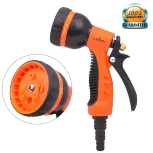 Watering Gun Garden Hose Nozzle High Pressure Spray 8Adjustable Spray Patterns