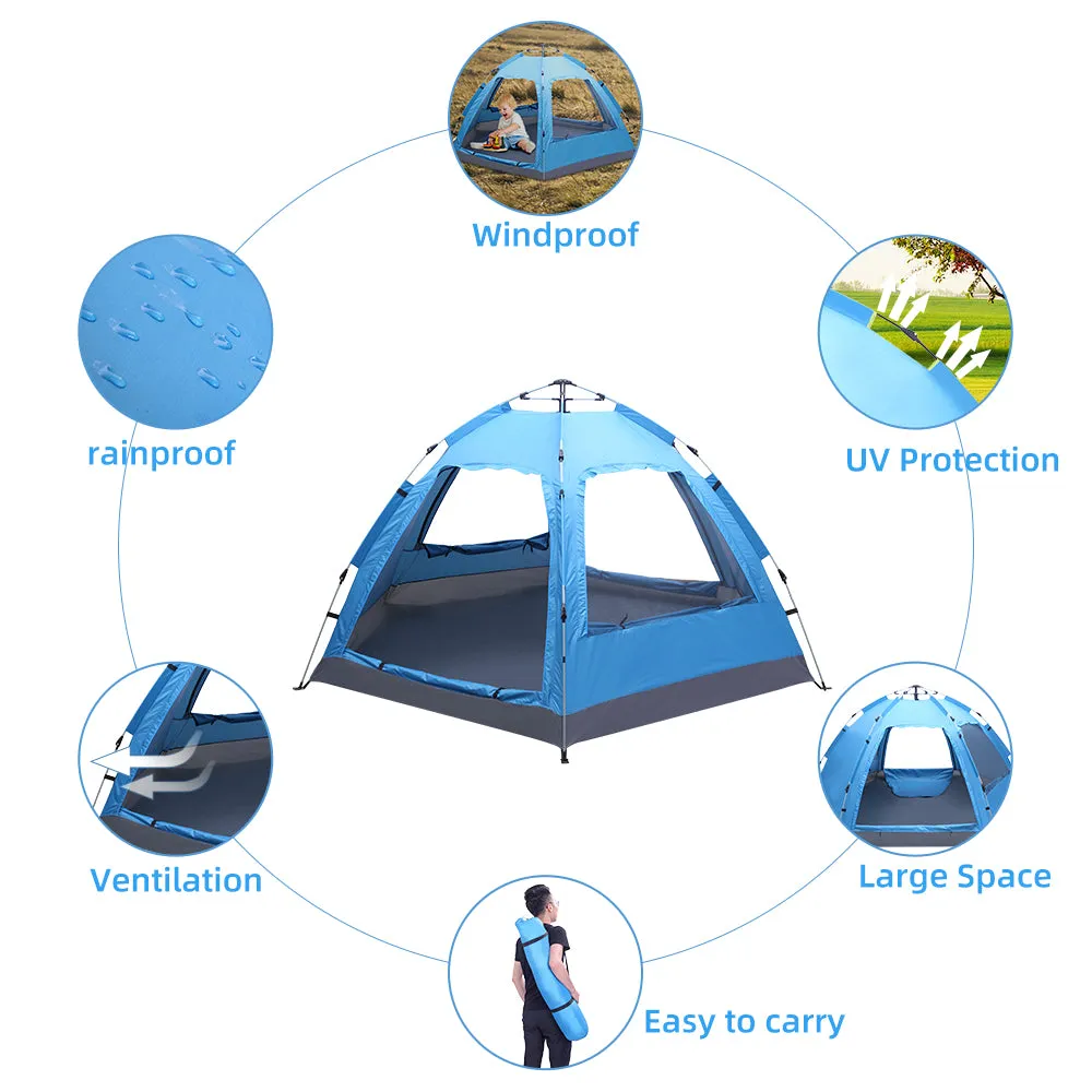 Waterproof Outdoor 3-4 Person Automatic Camping Tent