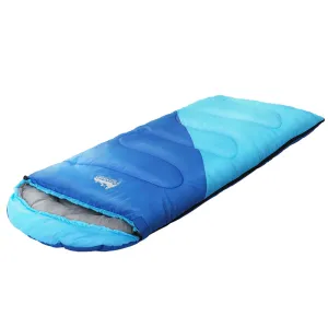 Weisshorn Sleeping Bag Bags Kids 172cm Camping Hiking Thermal Blue